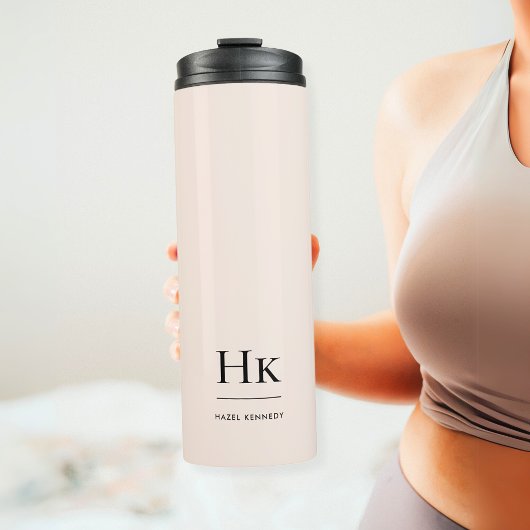 モノグラムモダンミニマルシンプル赤面クラシックピンク タンブラー