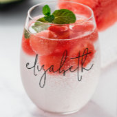 モノグラムモダンミニマルスタイリッシュリスト ステムなしワイングラス