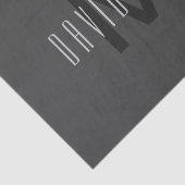 モノグラムモダンミニマルデザイン編集可能ダークグレー 薄葉紙 (詳細)