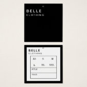 モノグラムモダンミニマルビジネスつるラベル (正面&裏面)