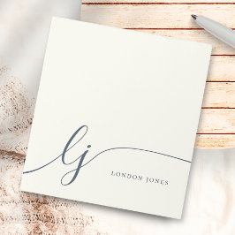 モノグラムモダンミニマルフェミニンアイボリー海軍 ノートパッド