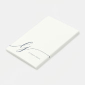 モノグラムモダンミニマルフェミニンアイボリー海軍 ポストイット (アングル)