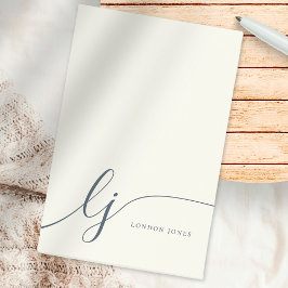 モノグラムモダンミニマルフェミニンアイボリー海軍 ポストイット