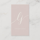 モノグラムモダンミニマルフェミニンリストバラアイボリー 名刺 (正面)