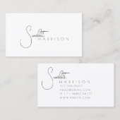 モノグラムモダンミニマルプロフェッショナルダスティピンク 名刺 (正面/裏面)