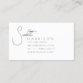 モノグラムモダンミニマルプロフェッショナルダスティピンク 名刺 (裏面)