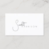 モノグラムモダンミニマルプロフェッショナルダスティピンク 名刺 (正面)