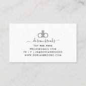 モノグラムモダンミニマルプロフェッショナル事業C 名刺 (裏面)