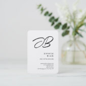 モノグラムモダンミニマル平白 名刺 (スタンド正面)