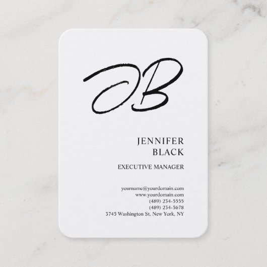 モノグラムモダンミニマル平白 名刺 (正面)