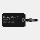 モノグラムモダンミニマル白黒 ラゲッジタグ (裏面横)