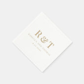 モノグラムモダンミニマル結婚リスト スタンダードカクテルナプキン (角)
