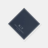 モノグラムモダンミニマル結婚リスト スタンダードカクテルナプキン (角)