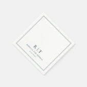 モノグラムモダンミニマル結婚リスト スタンダードカクテルナプキン (角)