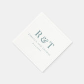 モノグラムモダンミニマル結婚リスト スタンダードカクテルナプキン (角)