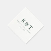 モノグラムモダンミニマル結婚リスト スタンダードカクテルナプキン (角)