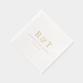 モノグラムモダンミニマル結婚リスト 箔ナプキン (右)