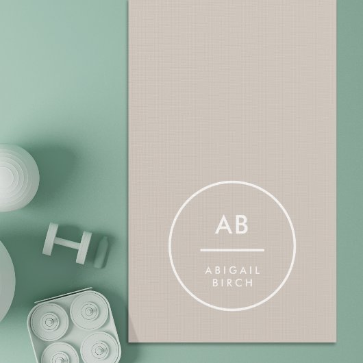 モノグラムモダンミニマル自然トープ ヨガマット