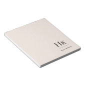 モノグラムモダンミニマル赤面ピンクモノグラムの ノートパッド (アングル)