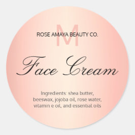 モノグラムモダンミニマル顔クリームスキンラ気にベル ラウンドシール