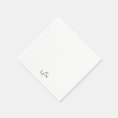 モノグラムモダンミニマ結婚リストのカップルイニシャル スタンダードカクテルナプキン (角)