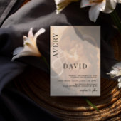 モノグラムモダンミニマ結婚リストの写真 招待状