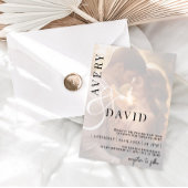 モノグラムモダンミニマ結婚リストの写真 招待状