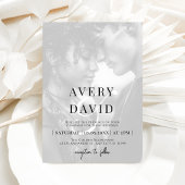 モノグラムモダンミニマ結婚リストの写真 招待状