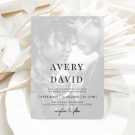 モノグラムモダンミニマ結婚リストの写真 招待状