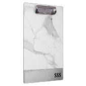 モノグラムモダンメタルホワイトマーブル クリップボード (右)