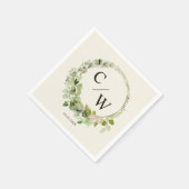 モノグラムモダンユエレガントーカリ スタンダードカクテルナプキン (角)