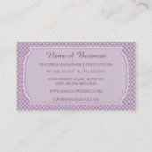 モノグラムモダンライトパープルクローバー（名前あり） 名刺 (裏面)