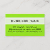 モノグラムモダンライム背景 名刺 (裏面)