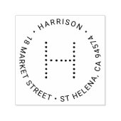 モノグラムモダンラウンド差出人住所 セルフインキングスタンプ (デザイン)