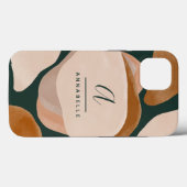 モノグラムモダンラストグリーン抽象芸術シックスタイリッシュ Case-Mate iPhoneケース (裏面 (横))