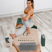 モノグラムモダンラストグリーン抽象芸術シックスタイリッシュy ヨガマット