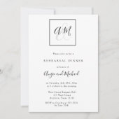 モノグラムモダンリハーサルディナー招待状 招待状 (正面)