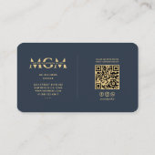 モノグラムモダンレコーディングアーティストミュージシャンブルー 名刺 (裏面)