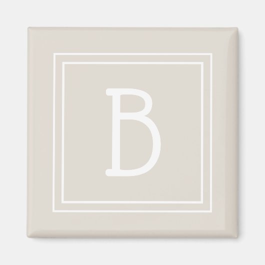 モノグラムモダンレターイニシャルテンプレートタユニークン マグネット (正面)