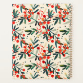 モノグラムモダンレッドクリスマスホリーベリー プランナー手帳 (裏面)
