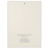 モノグラムモダンロゴクリームコンサルタント クリップボード (裏面)