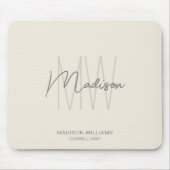 モノグラムモダンロゴクリームタンコンサルタント マウスパッド (正面)