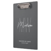 モノグラムモダンロゴグレーコンサルタント クリップボード (左)