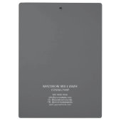 モノグラムモダンロゴグレーコンサルタント クリップボード (裏面)