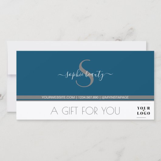 モノグラムモダンロゴビジネス用商品券 (正面)