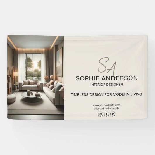 モノグラムモダンロゴフォトプロフェッショナル事業 横断幕 (横)