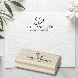 モノグラムモダンロゴプロフェッショナル事業 ラバースタンプ