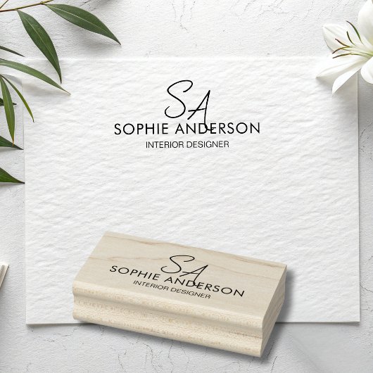 モノグラムモダンロゴプロフェッショナル事業 ラバースタンプ