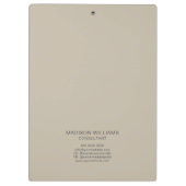 モノグラムモダンロゴベージュコンサルタント クリップボード (裏面)