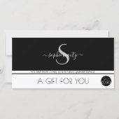 モノグラムモダンロゴ白黒ギフト券 (正面)